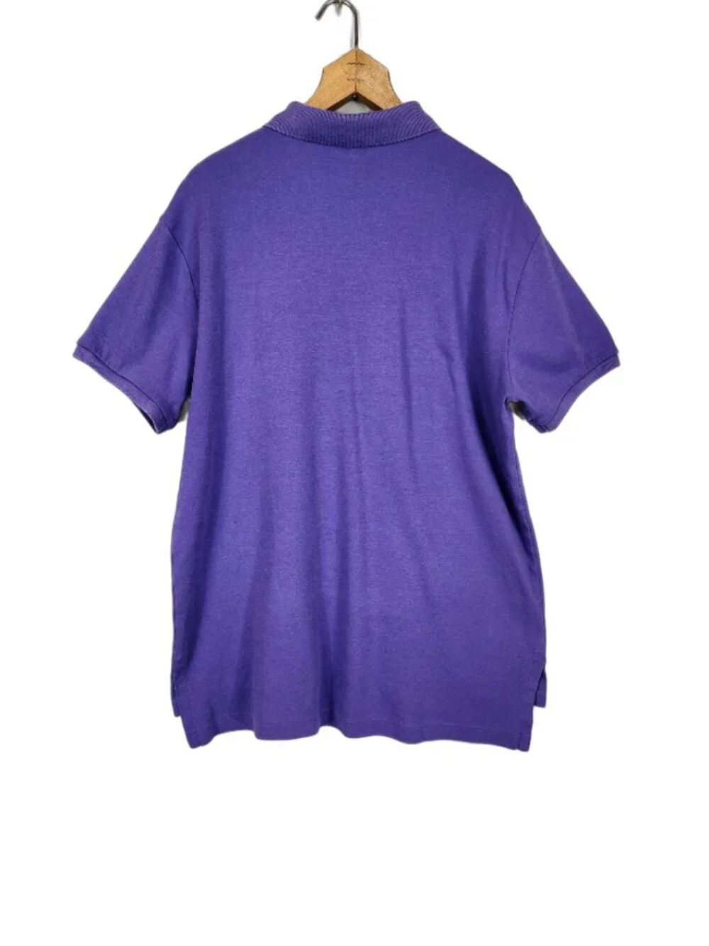 Polo Ralph Lauren Custom Fit Men's L Purple Short Sleeve Pony Logo Shirt Retro